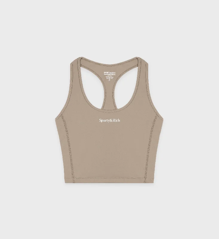 Elegant And Unique Charm Elegant And Unique Charm Serif Logo Sports Tank - Elephant/White Elegant And Unique Charm Elegant And Unique Charm Serif Logo Sports Tank - Elephant/White