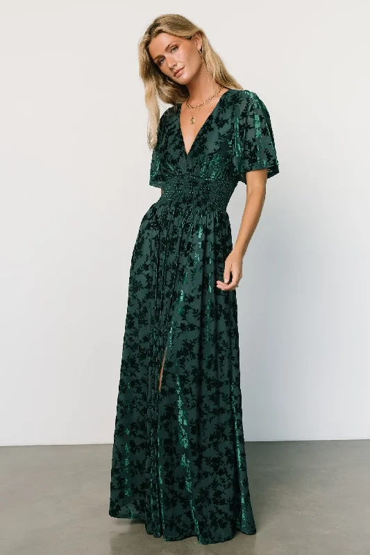 Simple Casual Wear Simple Casual Wear Veronica Velvet Maxi Dress | Green