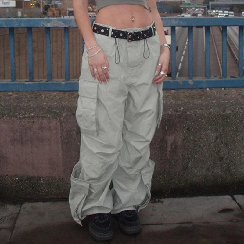 Personalized Text Personalized Text Personalized Side Pocket Low Rise Cargo Pants