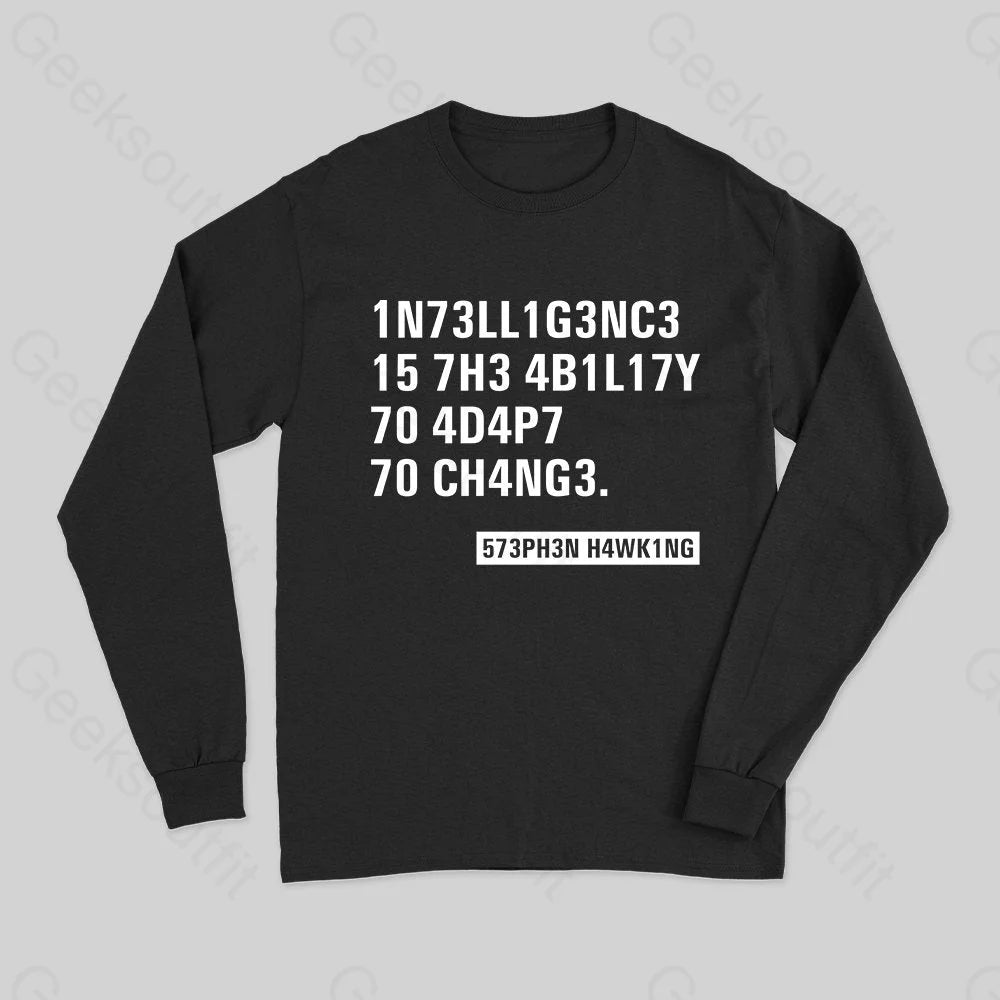 Casual Fashion Casual Fashion Intelligence - Stephen Hawking Long Sleeve T-Shirt