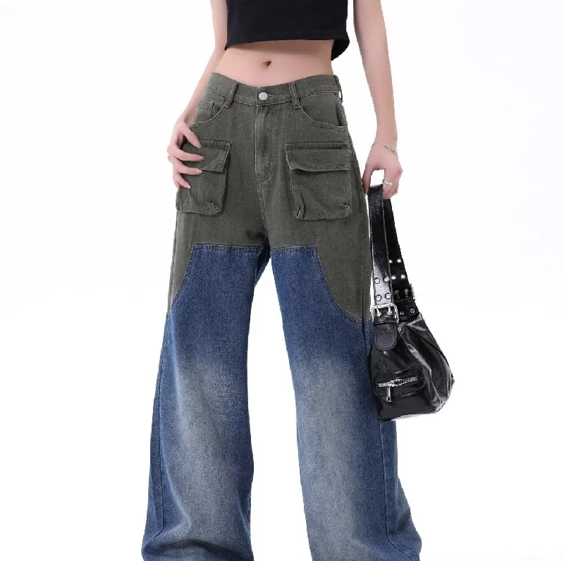 Casual Sports Style Casual Sports Style Men's And Women's Same Style American-style Distressed Heavy Industry Straight Casual Jeans Trousers Casual Sports Style Casual Sports Style Men's And Women's Same Style American-style Distressed Heavy Industry Straight Casual Jeans Trousers