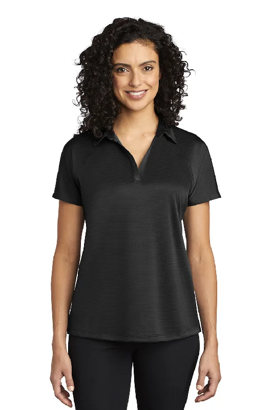 Casual Sports Style Casual Sports Style Port Authority Womens Crossover Moisture Wicking Short Sleeve Polo Shirt - Black