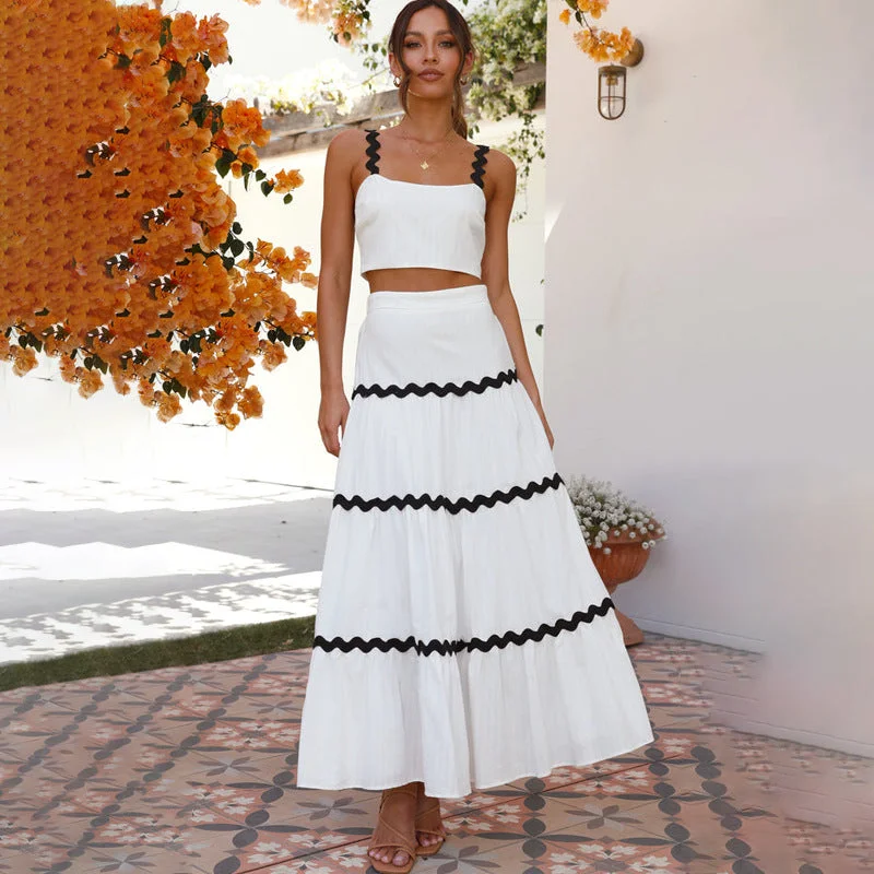 Street Casual Chic Street Casual Chic Fashion Summer Two Pieces Summer Dresses