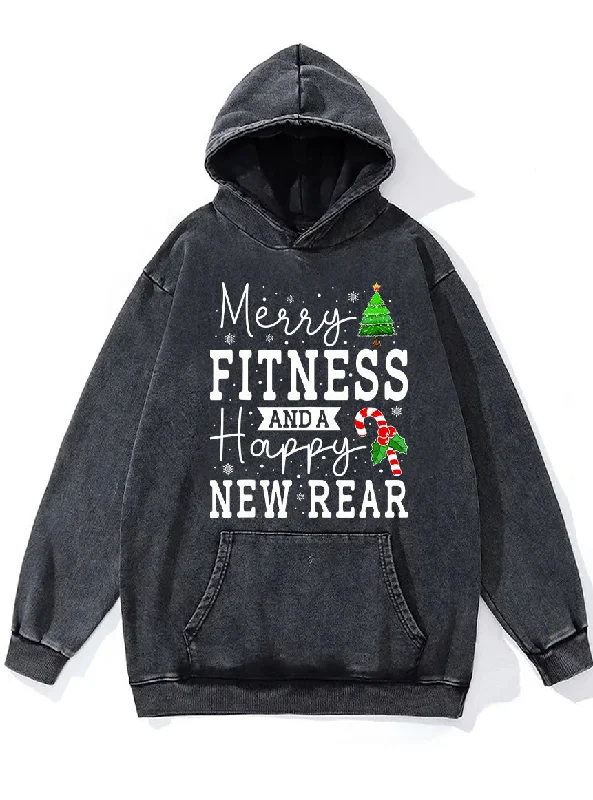 Casual Comfort Casual Comfort Merry Fitness Happy New Rear WASHED GYM HOODIE