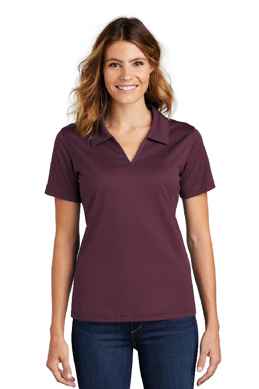Simple Casual Wear Simple Casual Wear Sport-Tek Womens Dri-Mesh Moisture Wicking Short Sleeve Polo Shirt - Maroon Simple Casual Wear Simple Casual Wear Sport-Tek Womens Dri-Mesh Moisture Wicking Short Sleeve Polo Shirt - Maroon