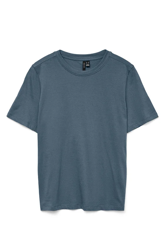 Simple And Generous Style Simple And Generous Style Vero Moda Paulina Short Sleeve T Shirt, Blue Simple And Generous Style Simple And Generous Style Vero Moda Paulina Short Sleeve T Shirt, Blue
