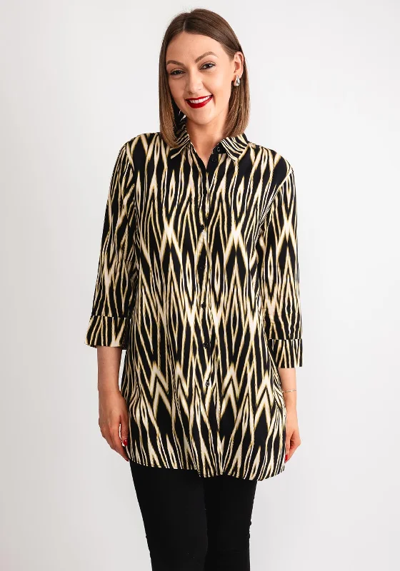 Romantic Dinner Romantic Dinner Gerry Weber Chevron Tunic Shirt, Black