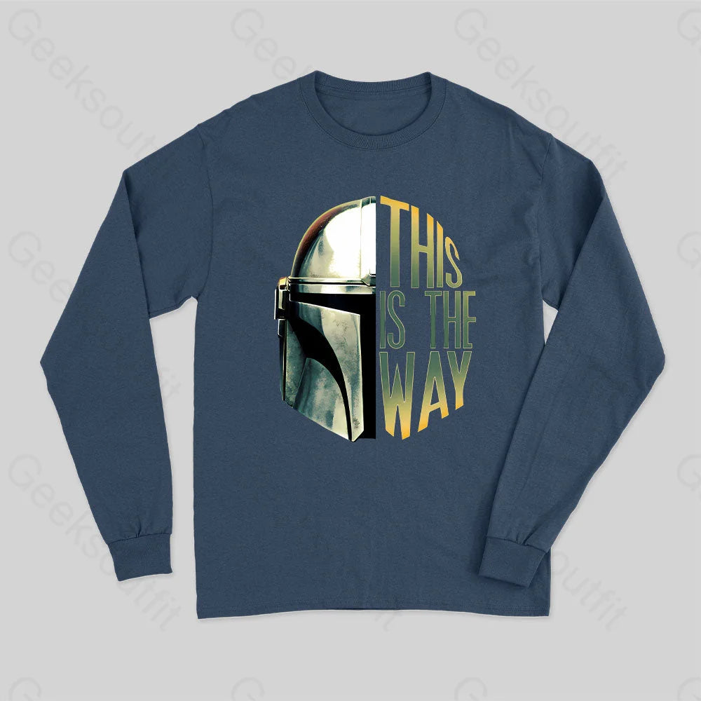 Line Style Line Style The Mandalorian This Is The Way Helmet  Long Sleeve T-Shirt