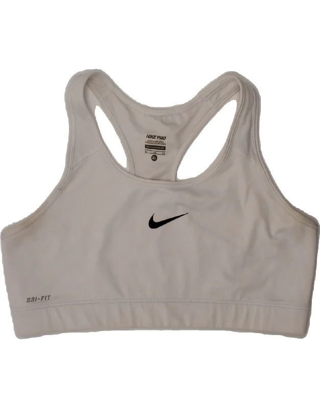 Simple Casual Wear Simple Casual Wear NIKE Womens Sport Bra Top UK 18 XL White