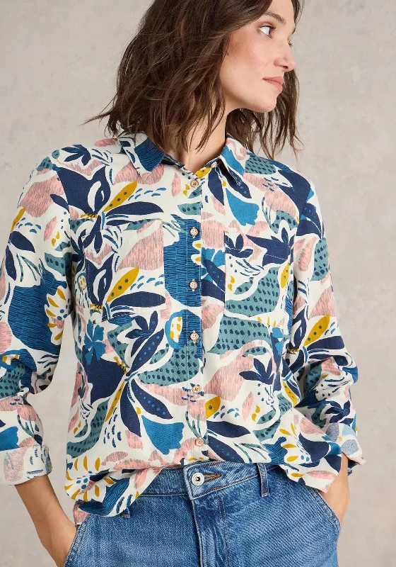 Line Style Line Style White Stuff Sophie All Over Print Shirt, Ivory Multi