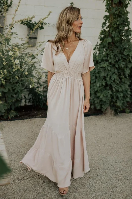 Elegant And Unique Charm Elegant And Unique Charm Delilah Maxi Dress | Blush