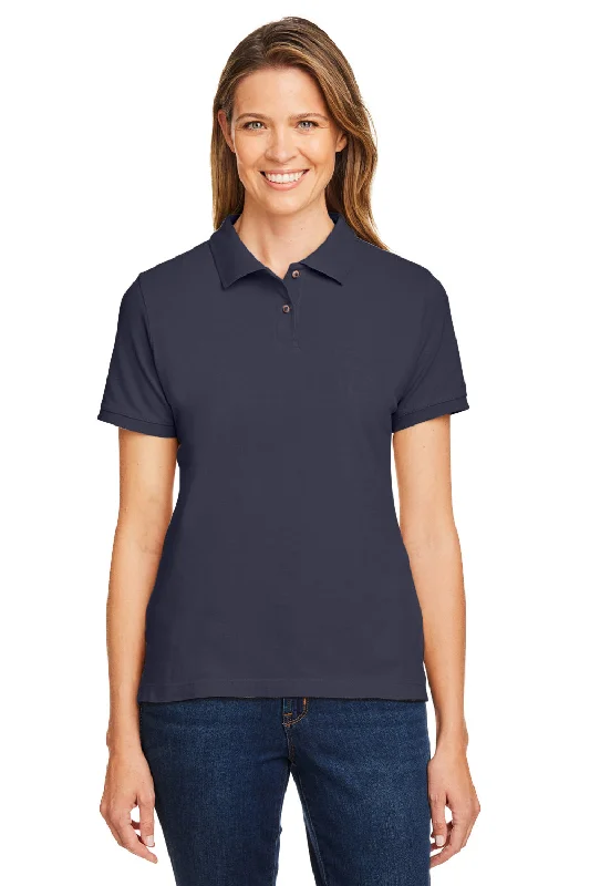 Urban Wear Trends Urban Wear Trends Harriton Womens Short Sleeve Polo Shirt - Navy Blue Urban Wear Trends Urban Wear Trends Harriton Womens Short Sleeve Polo Shirt - Navy Blue