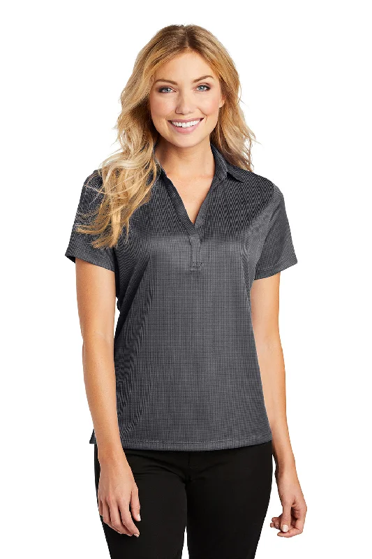 Casual Classic Design Casual Classic Design Port Authority Womens Performance Moisture Wicking Short Sleeve Polo Shirt - Smoke Grey Casual Classic Design Casual Classic Design Port Authority Womens Performance Moisture Wicking Short Sleeve Polo Shirt - Smoke Grey
