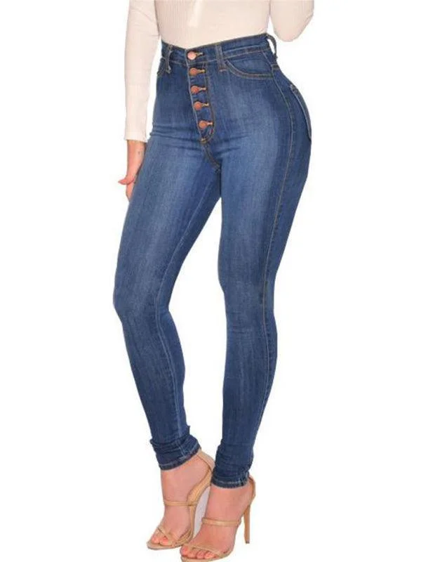 Casual Summer Style Casual Summer Style Women High Waist Skinny Jeans