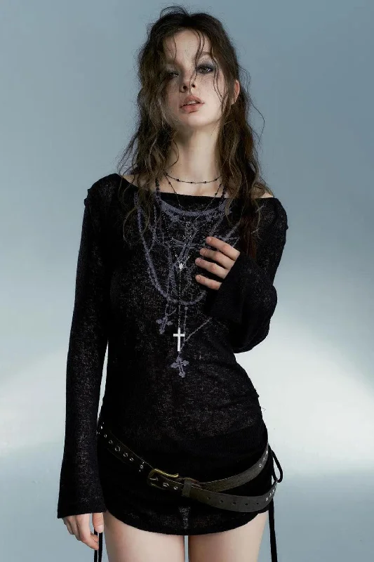 Elegant Interpretation Design Elegant Interpretation Design Grunge Cross Necklace Designed Top Elegant Interpretation Design Elegant Interpretation Design Grunge Cross Necklace Designed Top