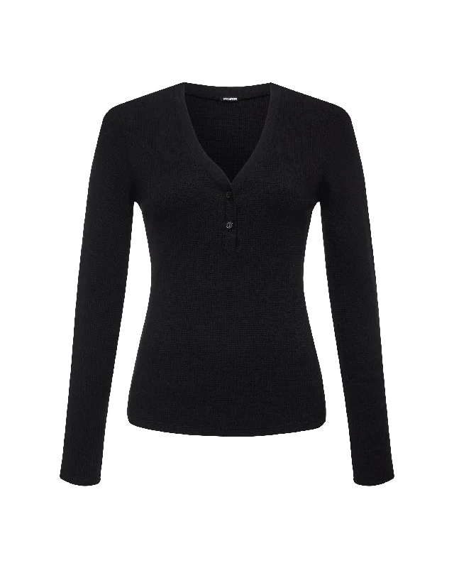 Simple Fashion Simple Fashion Baby Thermal V Neck Henley
