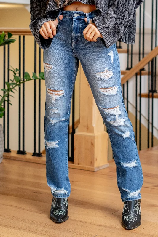 Personalized Creativity Personalized Creativity Ashland High Rise Slim Straight Leg