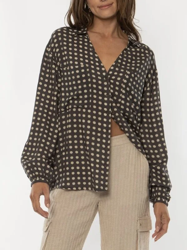 Elegant Temperament Elegant Temperament Tricia Long Sleeve Buttondown Shirt