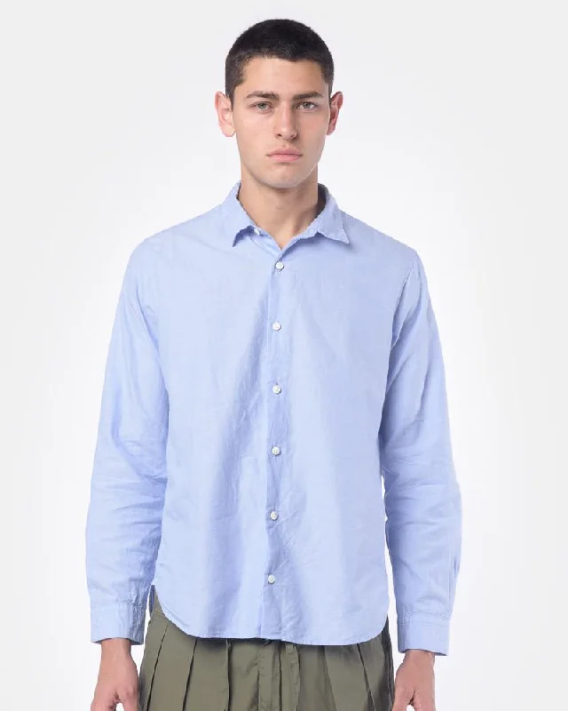 Casual Fashion Casual Fashion Summer Spread Collar Shirt in Blue