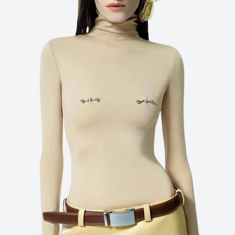 Romantic Floral Design Romantic Floral Design Bodycon Piercing Top