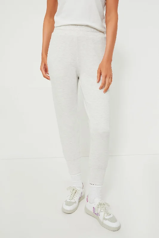 Simple Fashion Simple Fashion Ivory Marl The Slim Cuff Pant 25