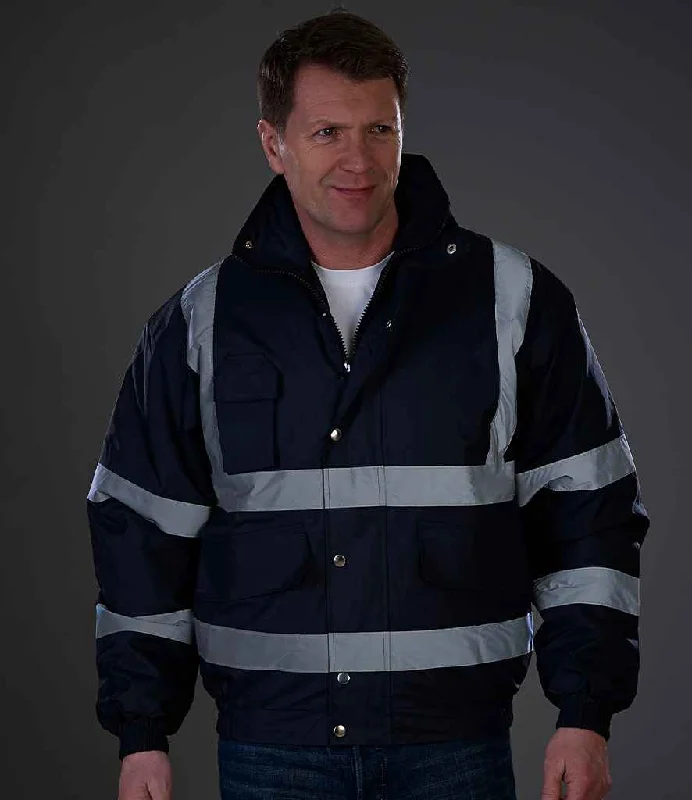 Simple Fashion Simple Fashion Yoko Hi-Vis Classic Bomber Jacket | Navy