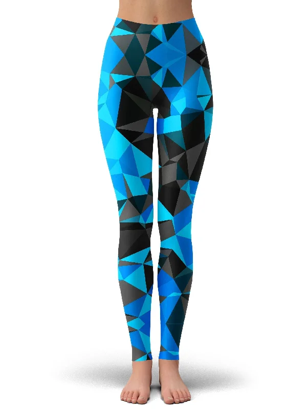 Simple Versatile Style Simple Versatile Style Blue and Black Geo Leggings