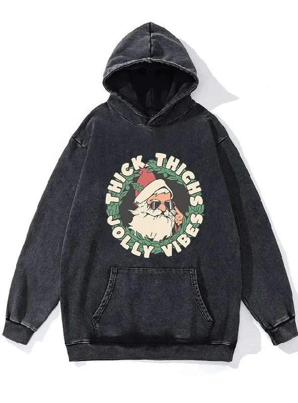 Casual Light Style Casual Light Style Thick Thighs Jolly Vibes WASHED GYM HOODIE
