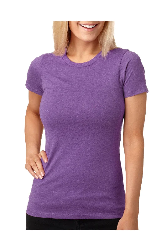 Simple Fashion Simple Fashion Next Level Womens CVC Jersey Short Sleeve Crewneck T-Shirt - Purple Berry - Closeout Simple Fashion Simple Fashion Next Level Womens CVC Jersey Short Sleeve Crewneck T-Shirt - Purple Berry - Closeout
