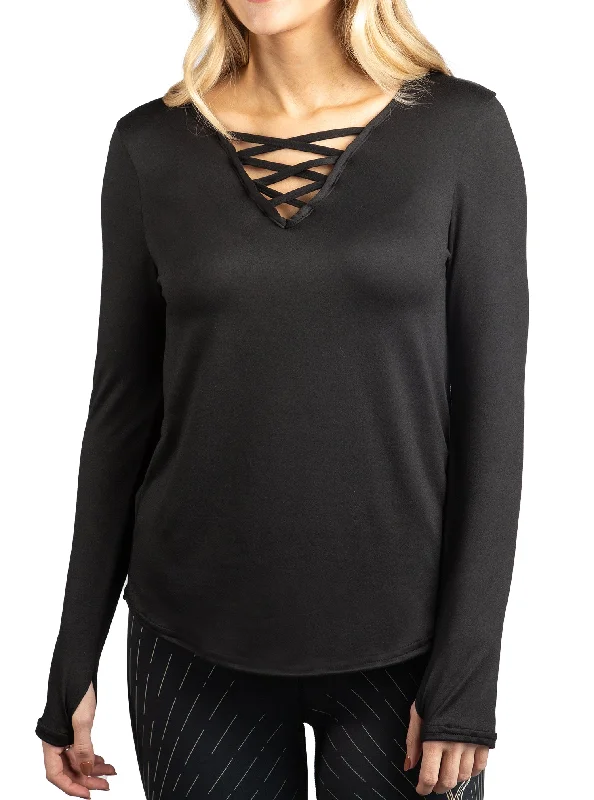Elegant Feminine Style Elegant Feminine Style Artemis Lace Up SoftTECH™ Long Sleeve