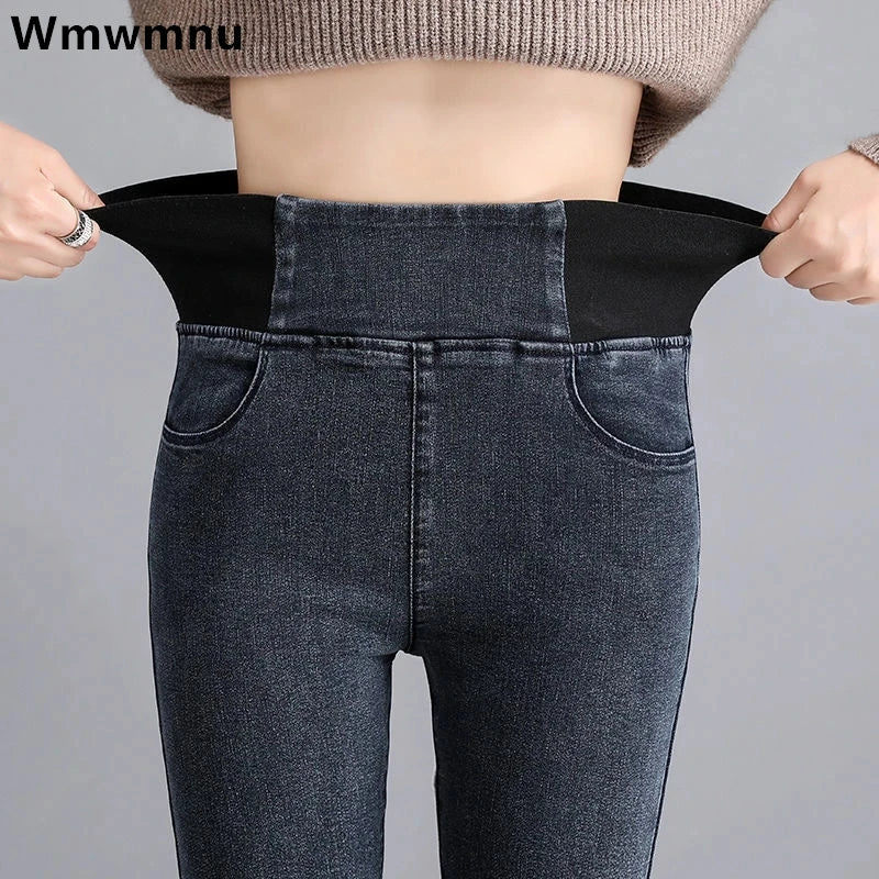 Effortless Vintage Look Effortless Vintage Look Jeans Oversize 26-38 Slim Denim Pants Women's High Waist Skinny Jean Vintage Wash Pencil Stretch Vaqueros Leggings Pantalones
