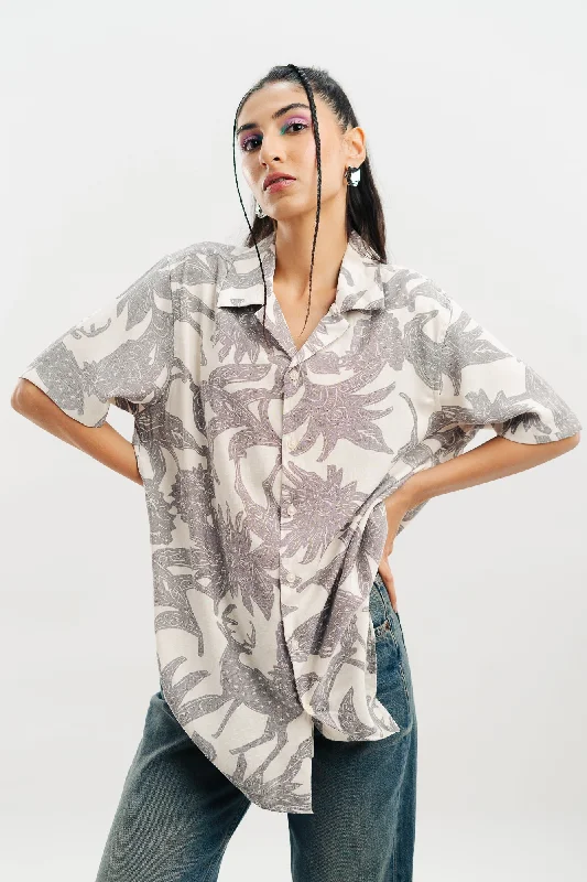 Romantic Tenderness Romantic Tenderness Black Abstract Print Shirt