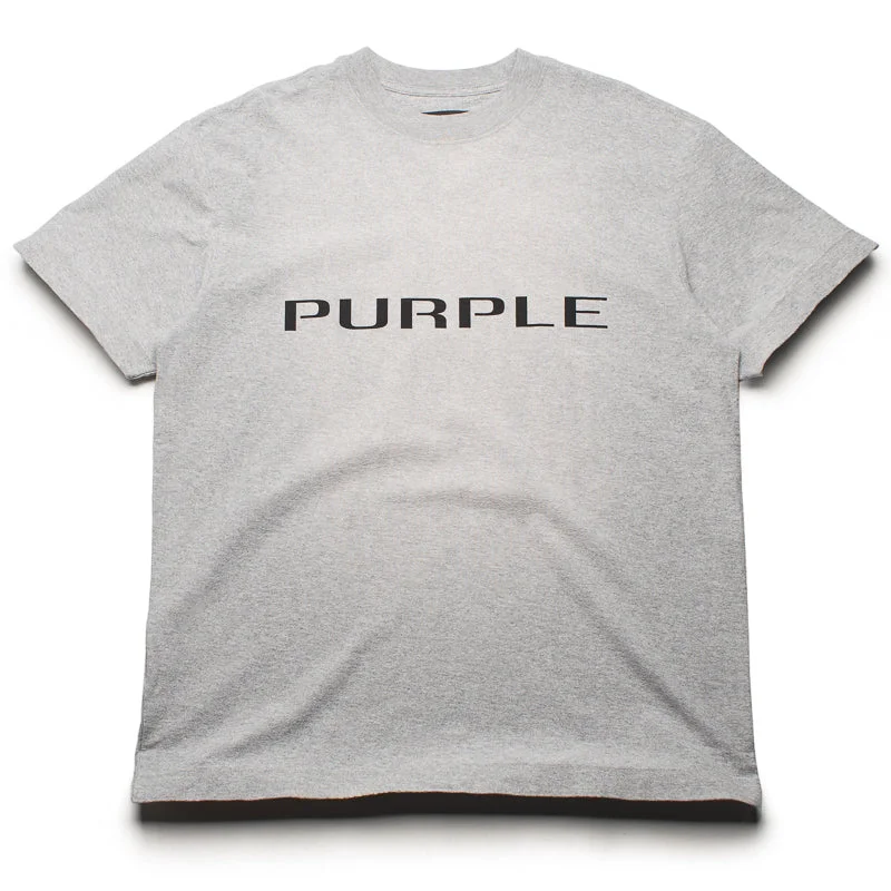 Chic Street Look Trends Chic Street Look Trends Purple Brand Wordmark Tee - Heather Grey Chic Street Look Trends Chic Street Look Trends Purple Brand Wordmark Tee - Heather Grey