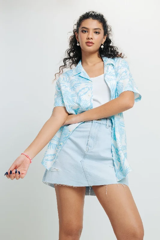 Casual Light Style Casual Light Style White Print Shirt