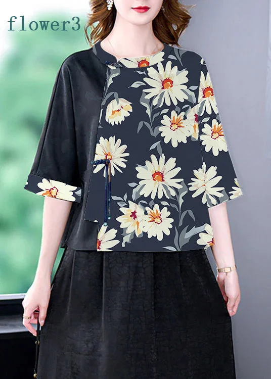 Romantic Skirt Design Romantic Skirt Design Flower3 O-Neck Print Patchwork Top Bracelet Sleeve Romantic Skirt Design Romantic Skirt Design Flower3 O-Neck Print Patchwork Top Bracelet Sleeve