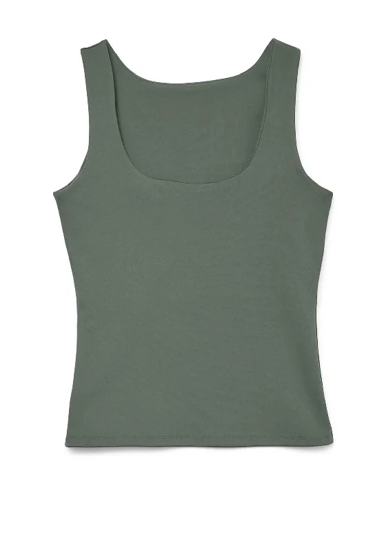 Rock Street Items Rock Street Items Vero Moda Million 2-Way Square Neck Top, Green