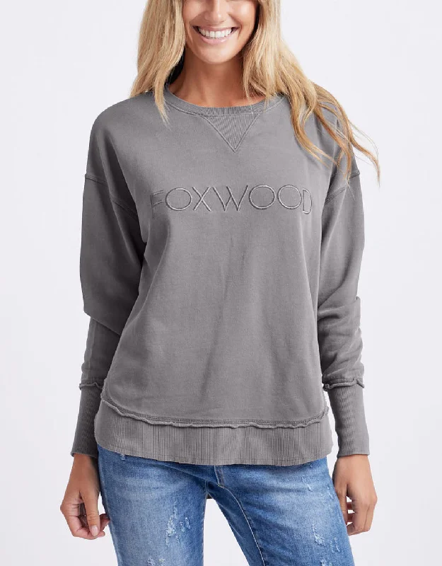 Romantic Skirt Style Romantic Skirt Style Simplified Crew - Charcoal