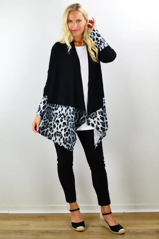 Elegant And Unique Design Elegant And Unique Design Long Sleeves Animal Print Cardigan
