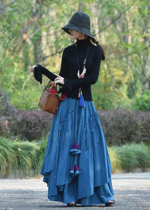 Effortless Vintage Look Effortless Vintage Look Bohemian Blue Wrinkled Asymmetrical Lace Up Corduroy Skirt Spring Effortless Vintage Look Effortless Vintage Look Bohemian Blue Wrinkled Asymmetrical Lace Up Corduroy Skirt Spring