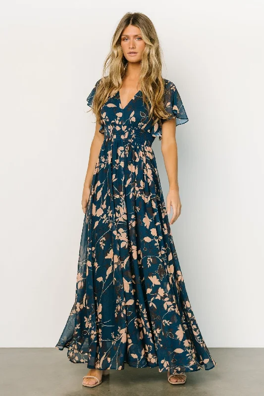 Cool Retro Streetwear Cool Retro Streetwear Lynlee Metallic Maxi Dress | Topaz