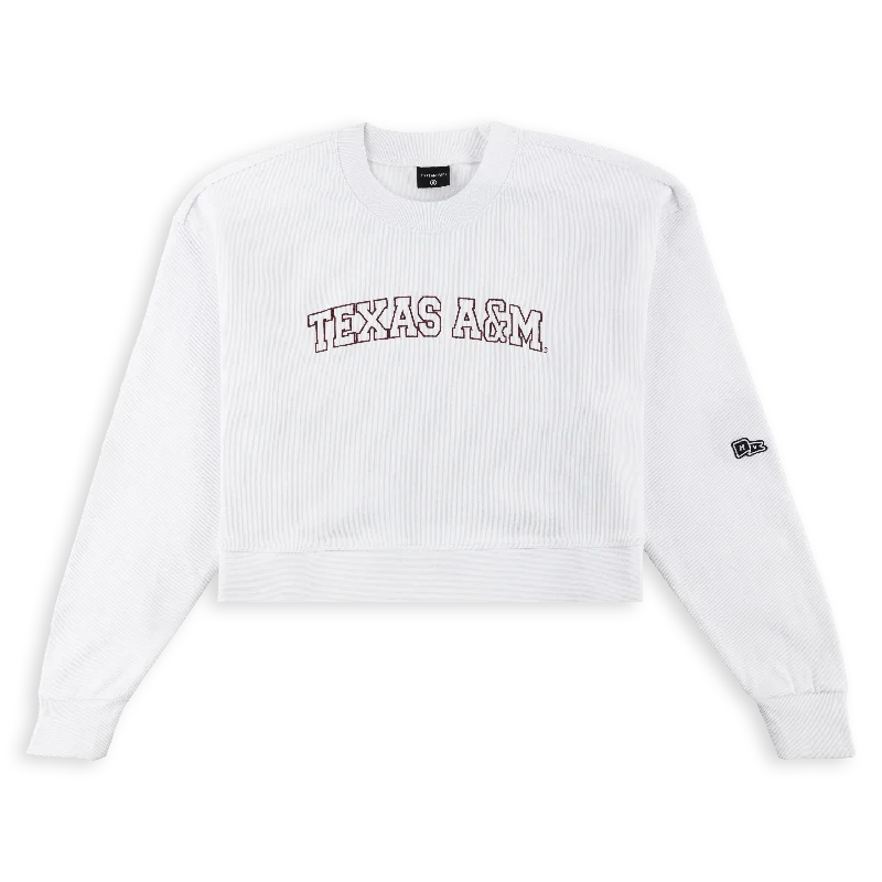 Chic Street Look Trends Chic Street Look Trends Texas A&M Homecoming Cropped Sweatshirt