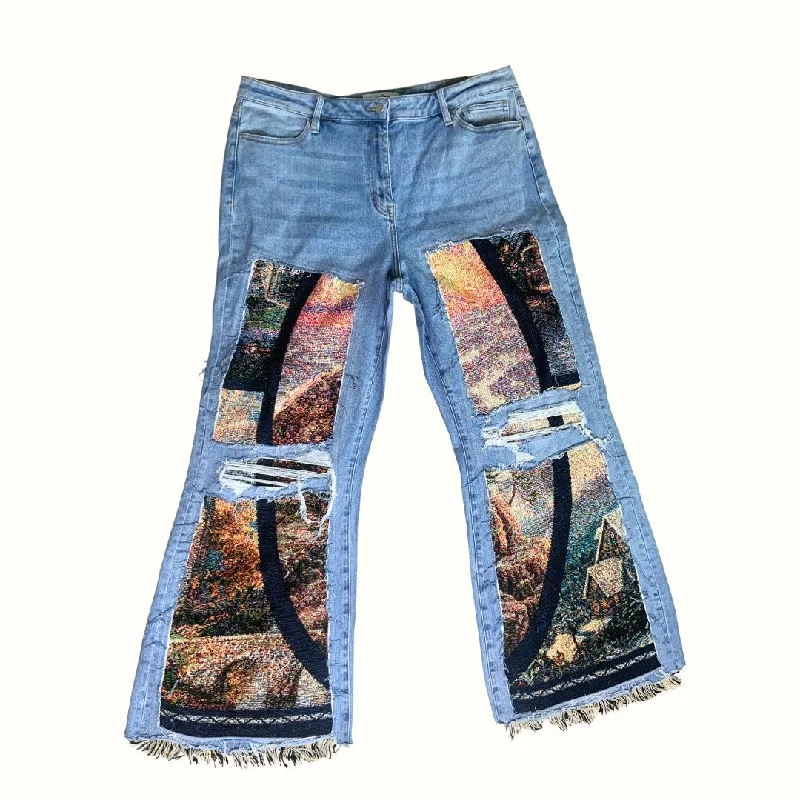 Elegant High Waist Style Elegant High Waist Style Vango Cabin Fever Tapestry Jeans 16W 50% OFF