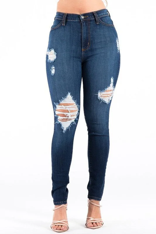 Personalized Street Style Personalized Street Style Dark Wash Skinny Jeans