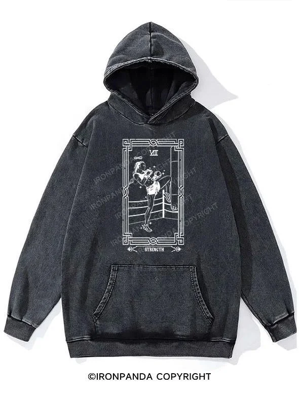Romantic Pastoral Style Romantic Pastoral Style the boxing tarot card WASHED GYM HOODIE