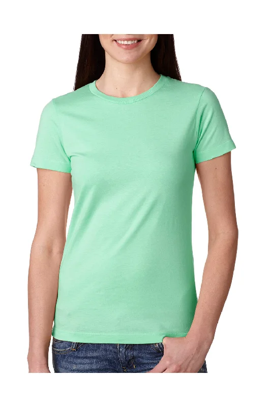 Casual Basic Style Casual Basic Style Next Level Womens Boyfriend Fine Jersey Short Sleeve Crewneck T-Shirt - Mint Green - Closeout