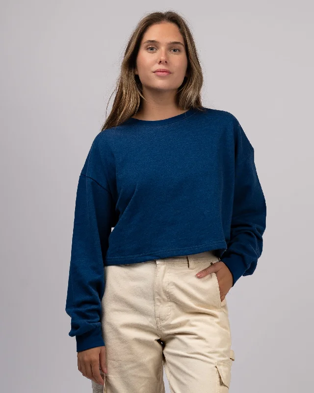 Romantic Exquisite Style Romantic Exquisite Style Women's Indigo Crewneck Sweatshirt Romantic Exquisite Style Romantic Exquisite Style Women's Indigo Crewneck Sweatshirt