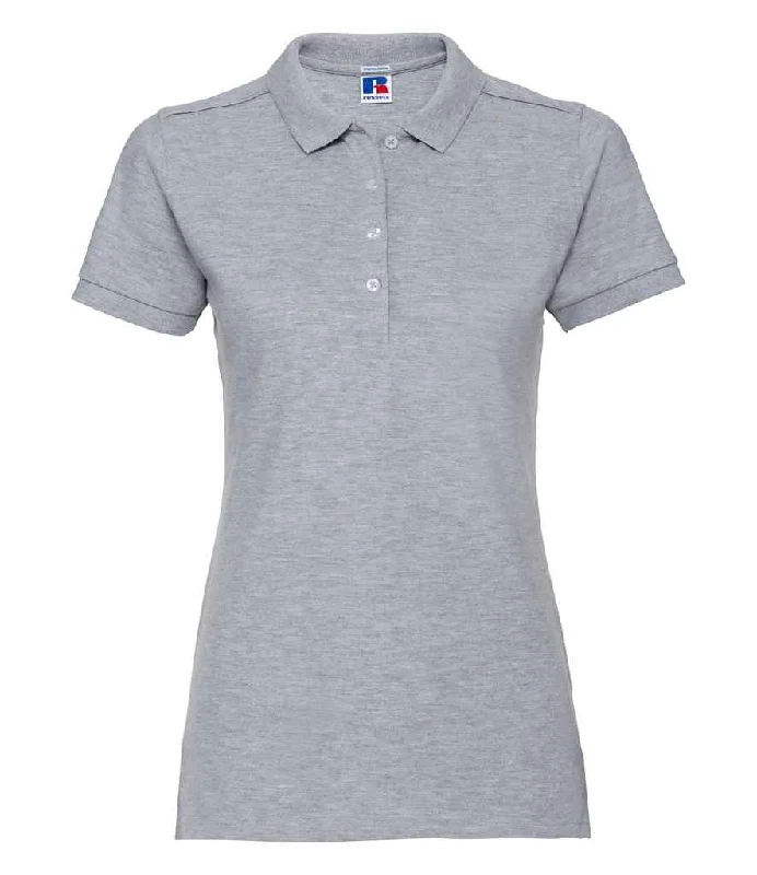 Personalized Contrast Design Personalized Contrast Design Russell Ladies Stretch Piqué Polo Shirt | Light Oxford Personalized Contrast Design Personalized Contrast Design Russell Ladies Stretch Piqué Polo Shirt | Light Oxford