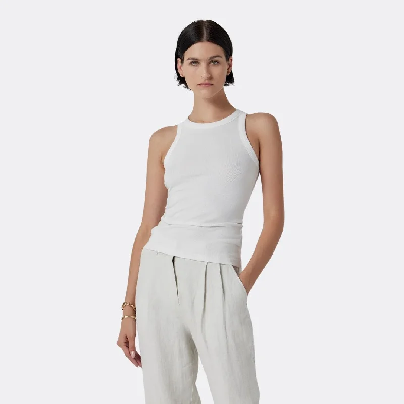 Romantic High Waist Skirt Romantic High Waist Skirt Cruz Tank Top (White)