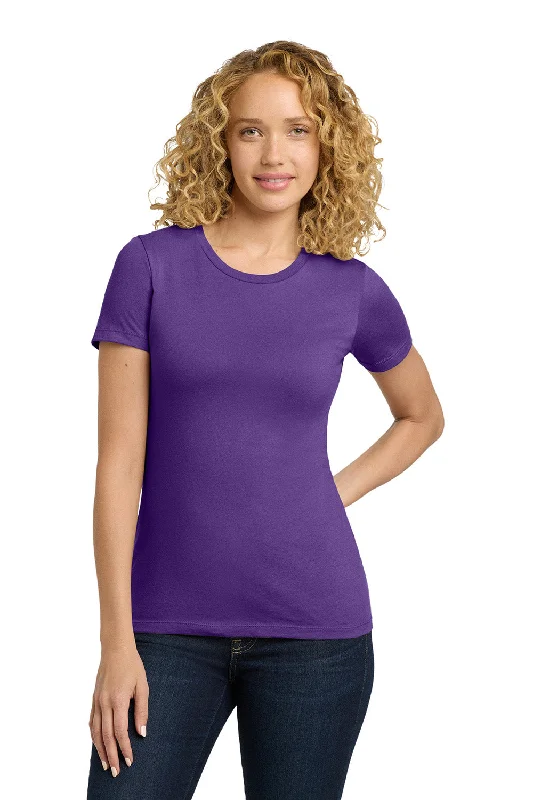 Casual And Relaxed Style Casual And Relaxed Style Next Level Womens Boyfriend Fine Jersey Short Sleeve Crewneck T-Shirt - Purple Rush