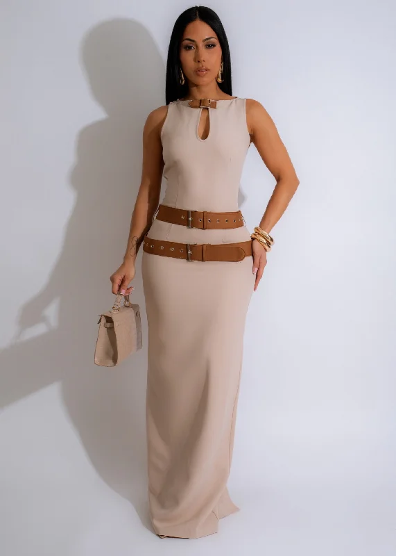 Simple And Color Simple And Color All That I Am  Maxi Dress Nude